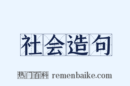 社会造句是什么意思的图片